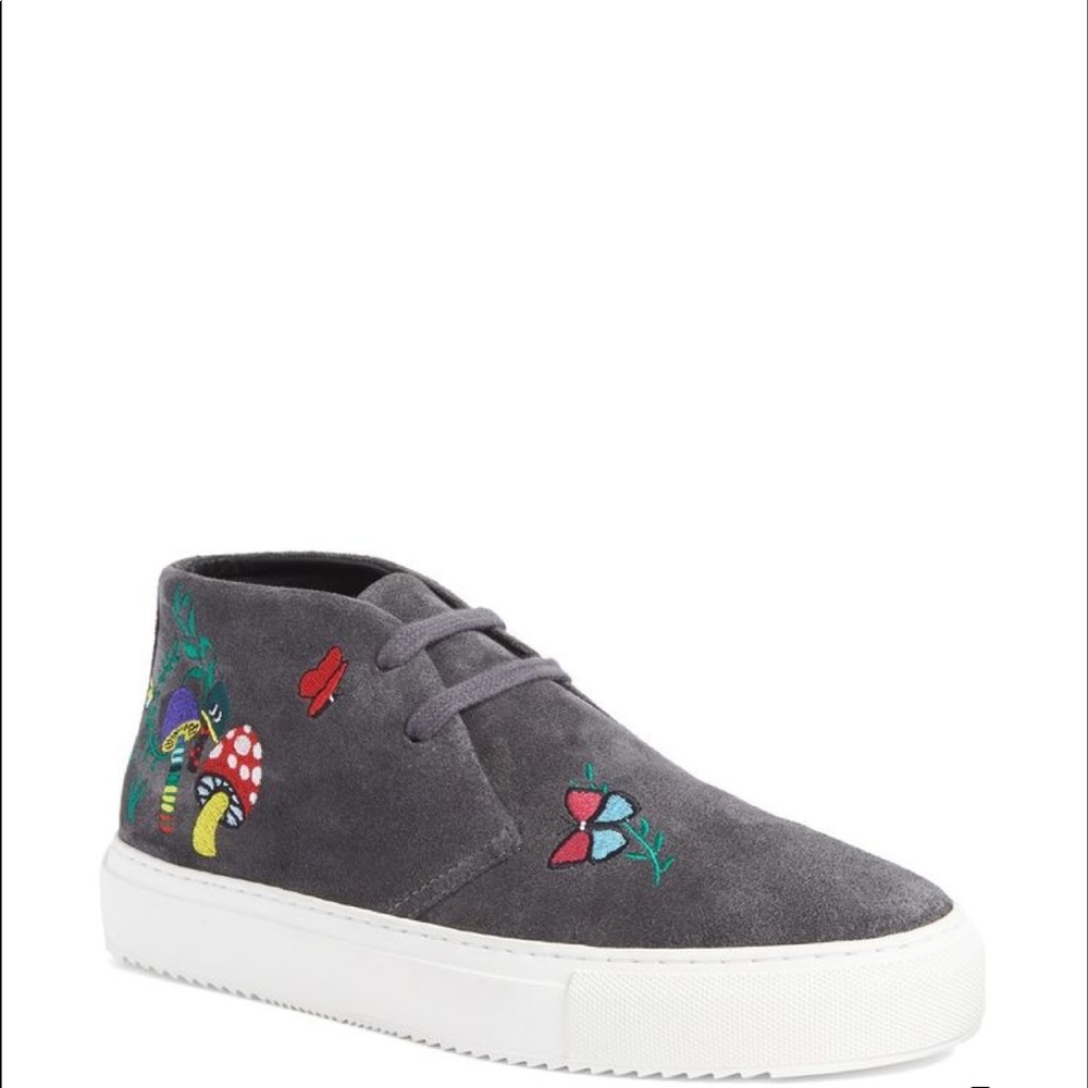 Funky mushroom butterfly sneakers